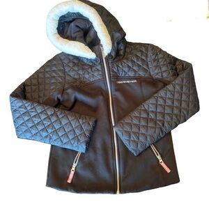 Obermeyer Kids Black Quilted Puffer Jacket snowboard iGrow